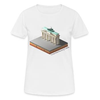 Brandenburger Tor - Frauen T-Shirt atmungsaktiv - Weiß - Vorne - AI Model Female 172 dark (172cm)