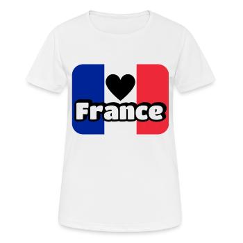drapeau français bleu blanc rouge - T-shirt respirant Femme - blanc - Devant - AI Model Female 172 dark (172cm)