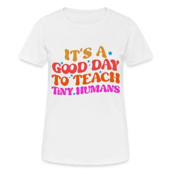 Enseignant, école primaire, enseignement primaire, diplôme d’enseignant - T-shirt respirant Femme - blanc - Devant - AI Model Female 172 dark (172cm)