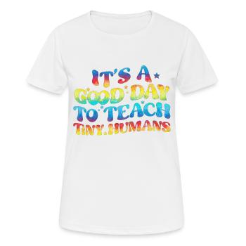 Enseignant, école primaire, enseignement primaire, diplôme d’enseignant - T-shirt respirant Femme - blanc - Devant - AI Model Female 172 dark (172cm)