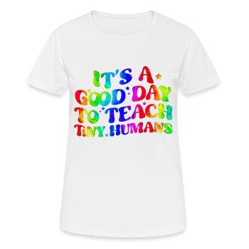 Enseignant, école primaire, enseignement primaire, diplôme d’enseignant - T-shirt respirant Femme - blanc - Devant - AI Model Female 172 dark (172cm)