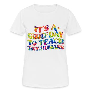 Enseignant, école primaire, enseignement primaire, diplôme d’enseignant - T-shirt respirant Femme - blanc - Devant - AI Model Female 172 dark (172cm)
