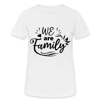 Wir sind Familie - Frauen T-Shirt atmungsaktiv - Weiß - Vorne - AI Model Female 172 dark (172cm)