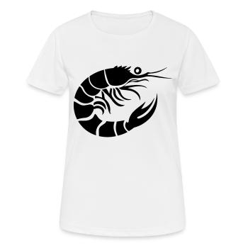 Crevette - T-shirt respirant Femme - blanc - Devant - AI Model Female 172 dark (172cm)