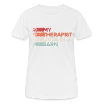 Horse therapy for the soul - Women's Breathable T-Shirt - white - Front - AI Model Female 172 dark (172cm)