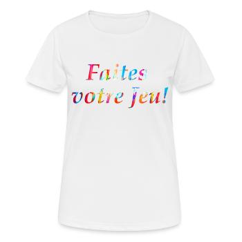 Will doch nur spielen 2 - Frauen T-Shirt atmungsaktiv - Weiß - Vorne - AI Model Female 172 dark (172cm)