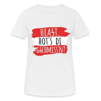 Österreich Dialekt Gschmissn - Frauen T-Shirt atmungsaktiv - Weiß - Vorne - AI Model Female 172 dark (172cm)