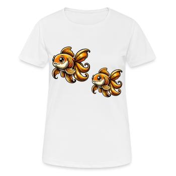 goldfish - Women's Breathable T-Shirt - white - Front - AI Model Female 172 dark (172cm)