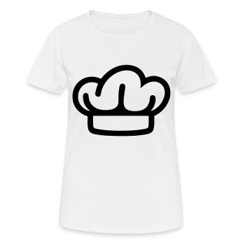 Toque Chef de cuisine - T-shirt respirant Femme - blanc - Devant - AI Model Female 172 dark (172cm)