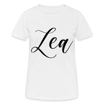lea name - Frauen T-Shirt atmungsaktiv - Weiß - Vorne - AI Model Female 172 dark (172cm)