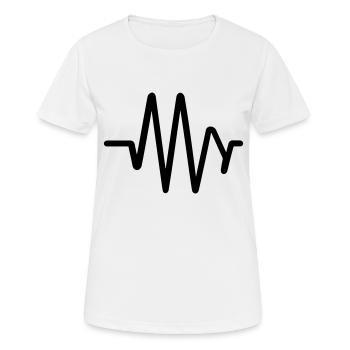 Pouls battement de coeur - T-shirt respirant Femme - blanc - Devant - AI Model Female 172 dark (172cm)