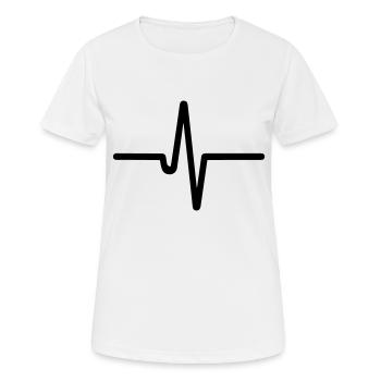 Heartbeat, pulse - Women's Breathable T-Shirt - white - Front - AI Model Female 172 dark (172cm)