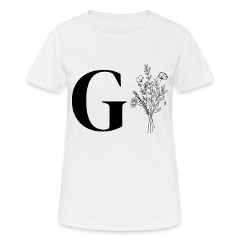 Minimalist flowers - Women's Breathable T-Shirt - white - Front - AI Model Female 172 dark (172cm)