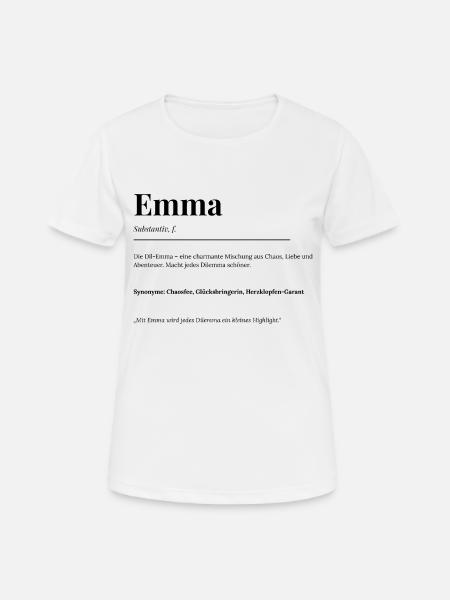 Emma - Frauen T-Shirt atmungsaktiv - Weiß