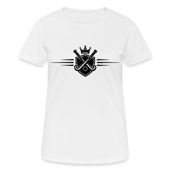 Feldhockey Logo - Frauen T-Shirt atmungsaktiv - Weiß - Vorne - AI Model Female 172 dark (172cm)