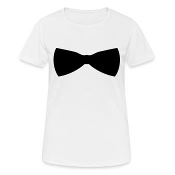 Fliege - Frauen T-Shirt atmungsaktiv - Weiß - Vorne - AI Model Female 172 dark (172cm)