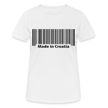 Made in Croatia - Frauen T-Shirt atmungsaktiv - Weiß - Vorne - AI Model Female 172 dark (172cm)