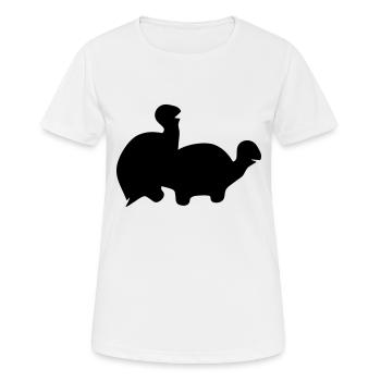 tortue - T-shirt respirant Femme - blanc - Devant - AI Model Female 172 dark (172cm)