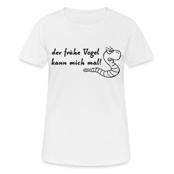 der frühe vogel - Frauen T-Shirt atmungsaktiv - Weiß - Vorne - AI Model Female 172 dark (172cm)