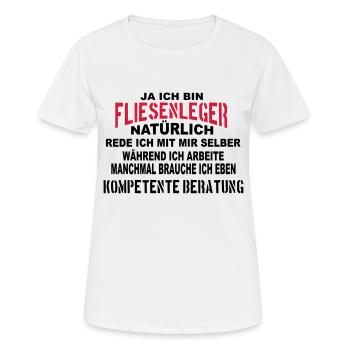 Fliesenleger Beratung - Frauen T-Shirt atmungsaktiv - Weiß - Vorne - AI Model Female 172 dark (172cm)