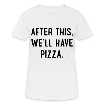 pizza - Frauen T-Shirt atmungsaktiv - Weiß - Vorne - AI Model Female 172 dark (172cm)