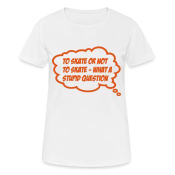 skate-board - T-shirt respirant Femme - blanc - Devant - AI Model Female 172 dark (172cm)