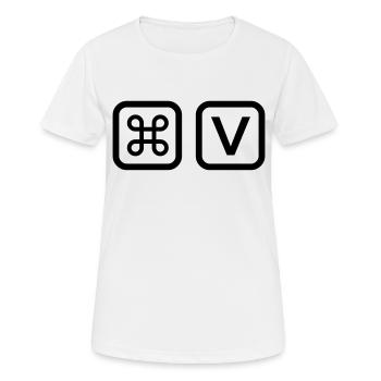 Paste - Vater Sohn Shirt - Frauen T-Shirt atmungsaktiv - Weiß - Vorne - AI Model Female 172 dark (172cm)