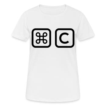 Copy - Vater und Sohn Shirts - Frauen T-Shirt atmungsaktiv - Weiß - Vorne - AI Model Female 172 dark (172cm)