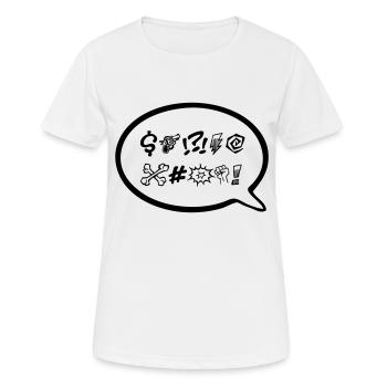 Fluch - Frauen T-Shirt atmungsaktiv - Weiß - Vorne - AI Model Female 172 dark (172cm)