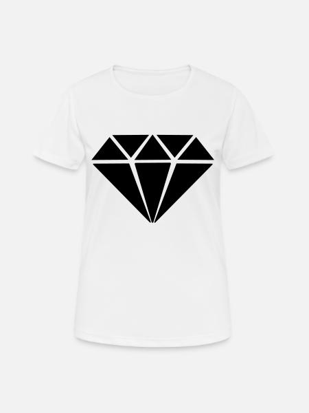 diamond shine bright like a diamond - Women's Breathable T-Shirt - white