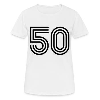 50 fifty fifty - Women's Breathable T-Shirt - white - Front - AI Model Female 172 dark (172cm)