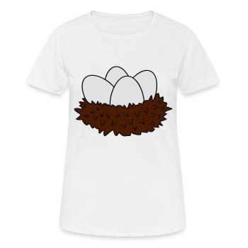 nest - Frauen T-Shirt atmungsaktiv - Weiß - Vorne - AI Model Female 172 dark (172cm)