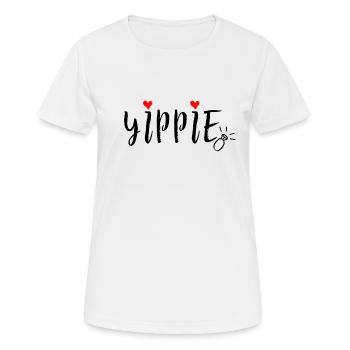 Yippie / Hen Party JGA - Women's Breathable T-Shirt - white - Front - AI Model Female 172 dark (172cm)