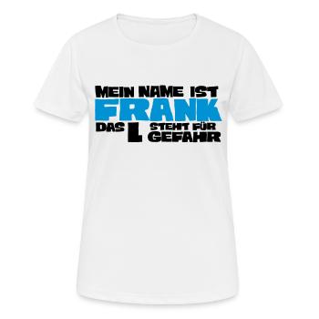 frank - Frauen T-Shirt atmungsaktiv - Weiß - Vorne - AI Model Female 172 dark (172cm)