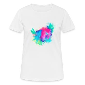 Ailes d'anges colorés - T-shirt respirant Femme - blanc - Devant - AI Model Female 172 dark (172cm)