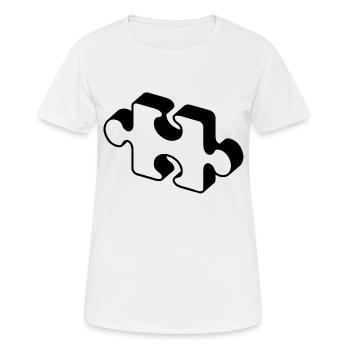 Puzzle piece of the puzzle - Women's Breathable T-Shirt - white - Front - AI Model Female 172 dark (172cm)