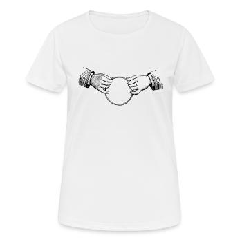hands - Women's Breathable T-Shirt - white - Front - AI Model Female 172 dark (172cm)