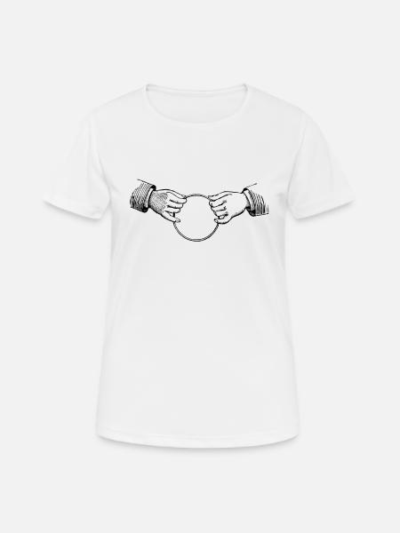 Mains - T-shirt respirant Femme - blanc