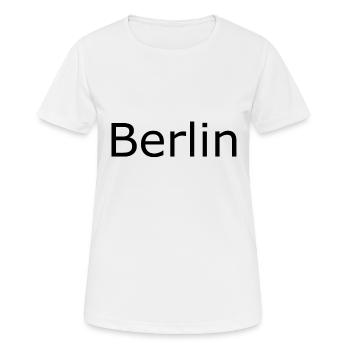Berlin - Frauen T-Shirt atmungsaktiv - Weiß - Vorne - AI Model Female 172 dark (172cm)