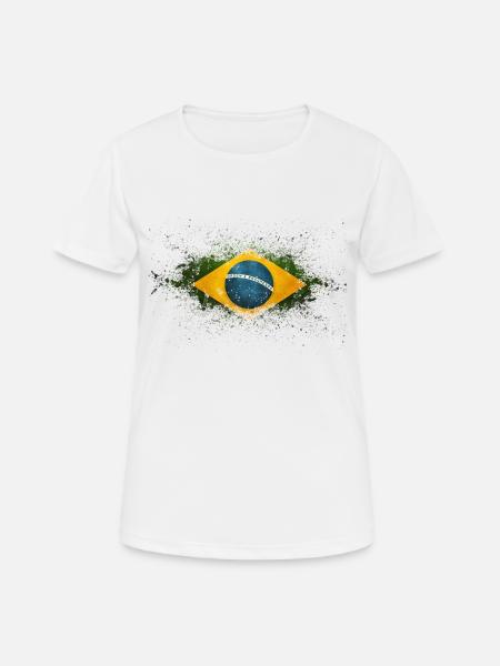 Brasil Flag - Women's Breathable T-Shirt - white