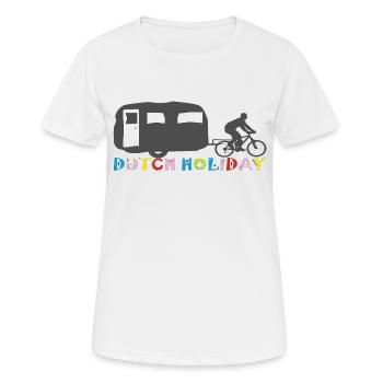 Vacances à vélo - T-shirt respirant Femme - blanc - Devant - AI Model Female 172 dark (172cm)