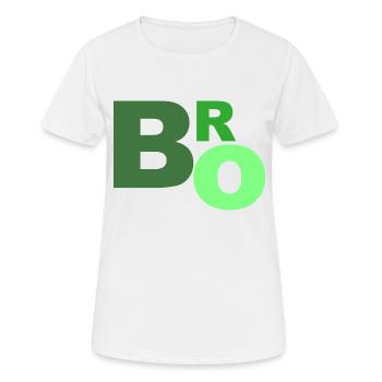 Bro Lettering Saying Shirt Slang - Women's Breathable T-Shirt - white - Front - AI Model Female 172 dark (172cm)