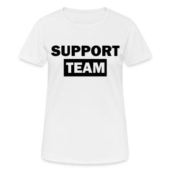 support team - T-shirt respirant Femme - blanc - Devant - AI Model Female 172 dark (172cm)
