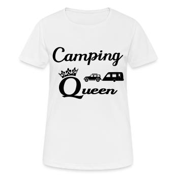 camping - Women's Breathable T-Shirt - white - Front - AI Model Female 172 dark (172cm)