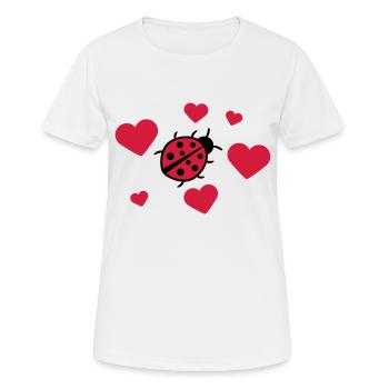 Kleiner niedlicher süßer Marienkäfer - Frauen T-Shirt atmungsaktiv - Weiß - Vorne - AI Model Female 172 dark (172cm)
