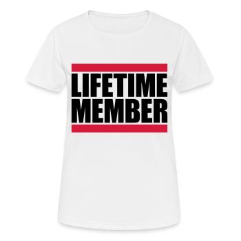 membre à vie membre à vie membre membre amis g - T-shirt respirant Femme - blanc - Devant - AI Model Female 172 dark (172cm)