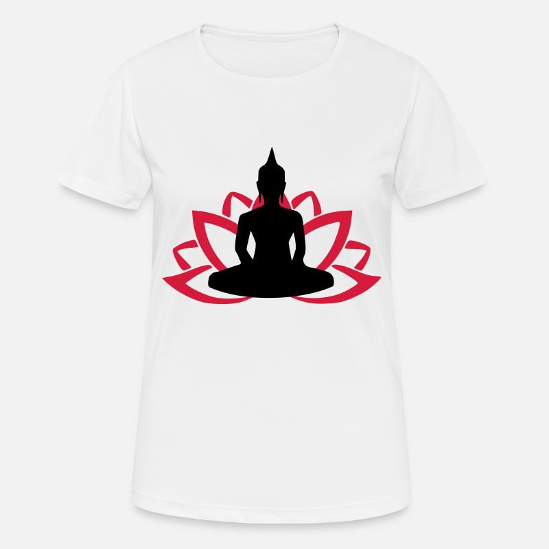 Lotus Buddha - Women's Breathable T-Shirt - white