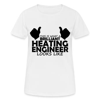 brilliant heating engineer - Women's Breathable T-Shirt - white - Front - AI Model Female 172 dark (172cm)