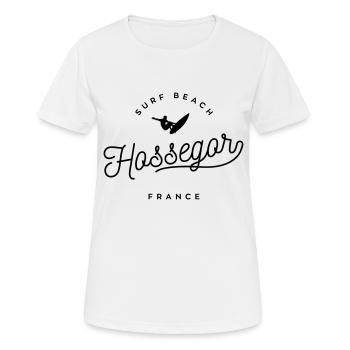 Hossegor Surf Beach - Frankreich - Frauen T-Shirt atmungsaktiv - Weiß - Vorne - AI Model Female 172 dark (172cm)