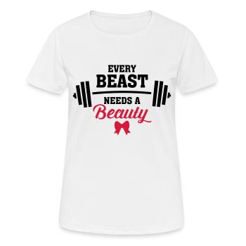Beauty - Beast (Part 2) - T-shirt respirant Femme - blanc - Devant - AI Model Female 172 dark (172cm)